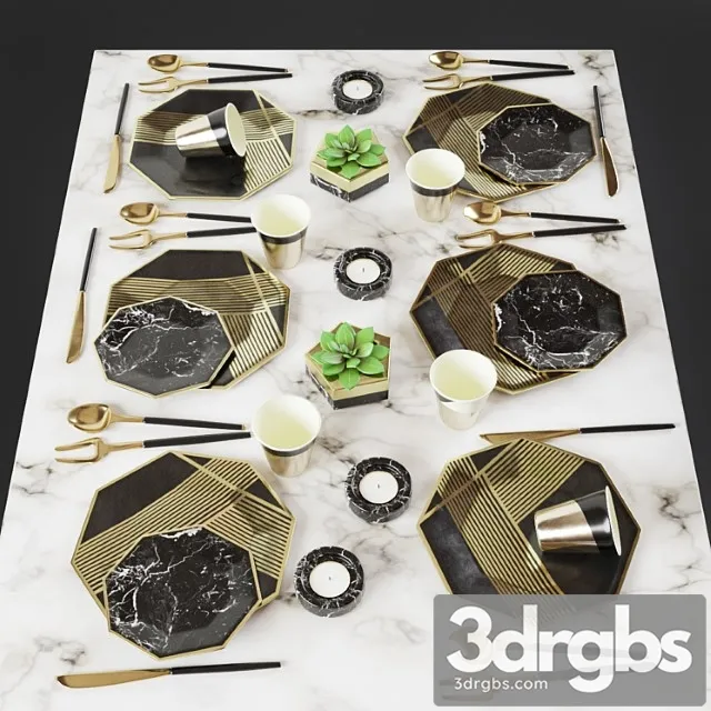 Tableware 02 3D Model Download Tableware 02 3D Model Download