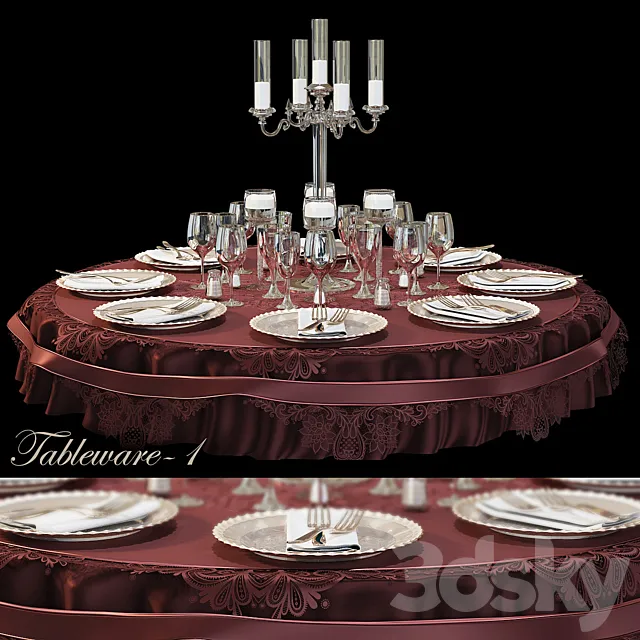 Tableware 1 \ Dinner set 3DModel