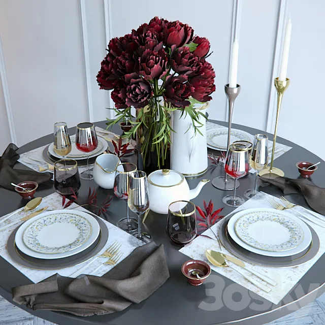 Tableware 3 3D Model Tableware 3 3D Model