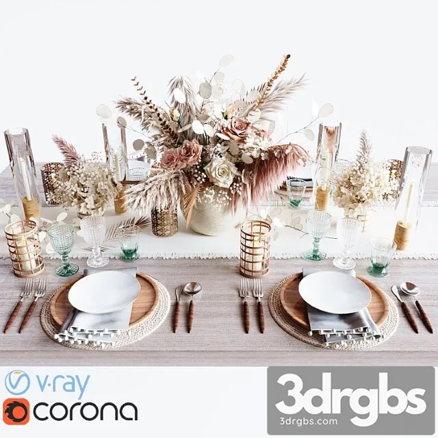 Tableware Beige 3D Model Download Tableware Beige 3D Model Download