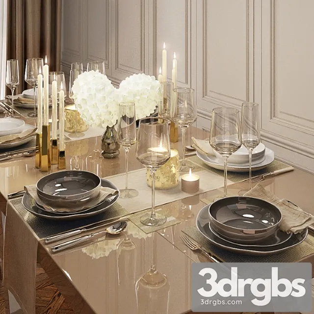 Tableware by kelly hoppen 3D Model Download Tableware by kelly hoppen 3D Model Download