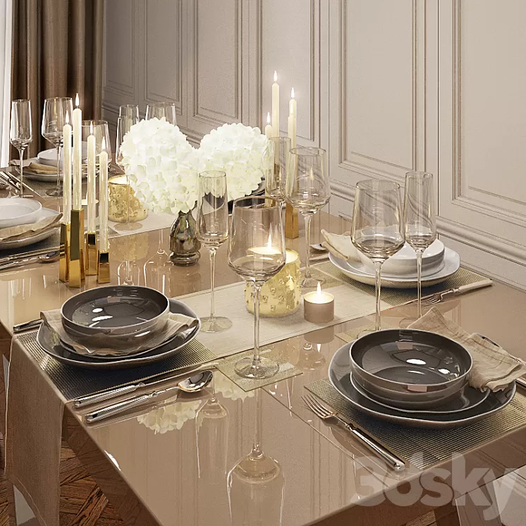 Tableware by Kelly Hoppen 3D Model