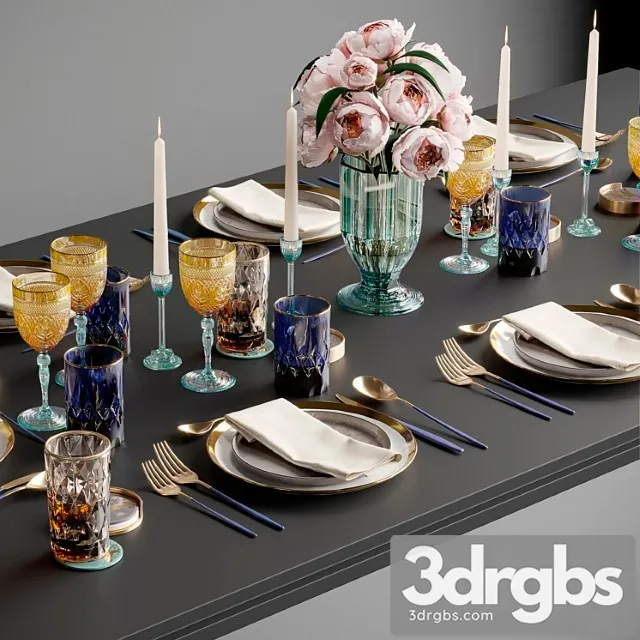 Tableware Kitchen set_3 3D Model Download Tableware Kitchen set_3 3D Model Download