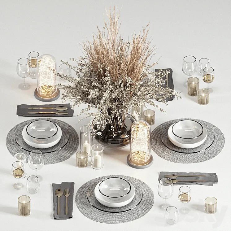 TableWare Set 03 – Crockery and Glass 3D Model Free Download TableWare Set 03 – Crockery and Glass 3D Model Free Download