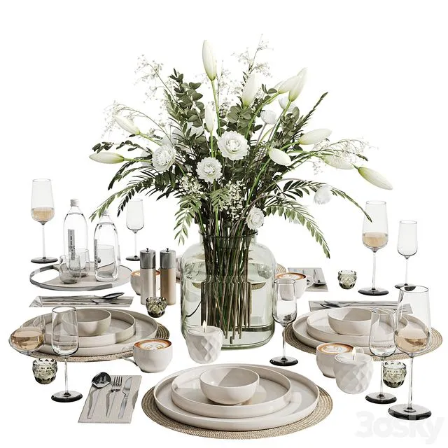 Tableware set 037 3D Model