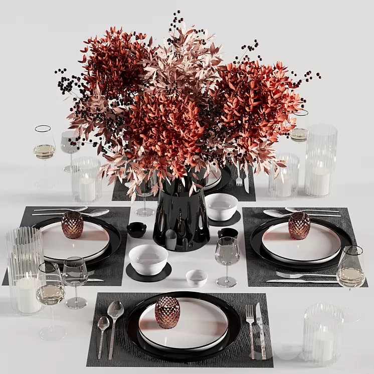 Tableware set 11 3D Model Free Download Tableware set 11 3D Model Free Download