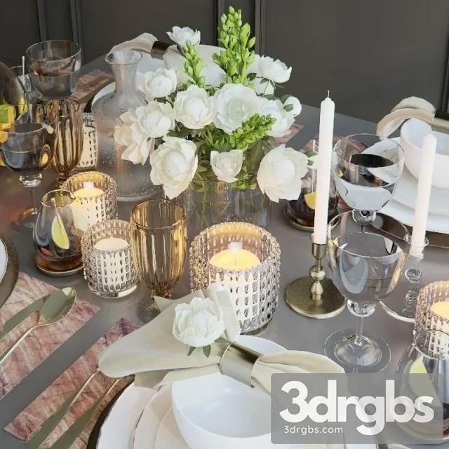 Tableware Set 14 3D Model Download Tableware Set 14 3D Model Download