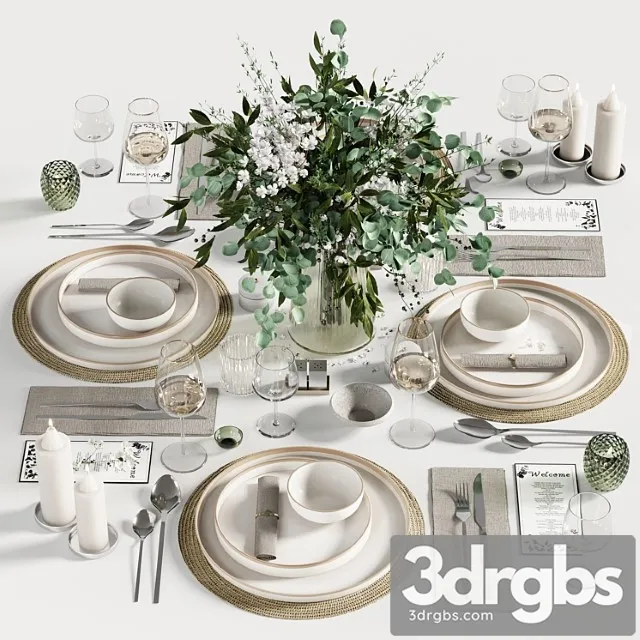 Tableware set 18 3D Model Download Tableware set 18 3D Model Download