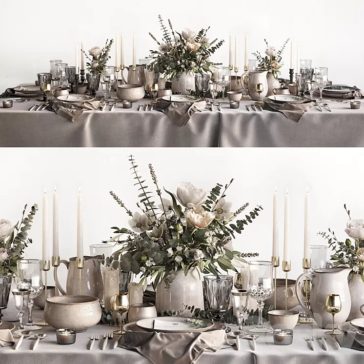 Tableware set 2 3D Model