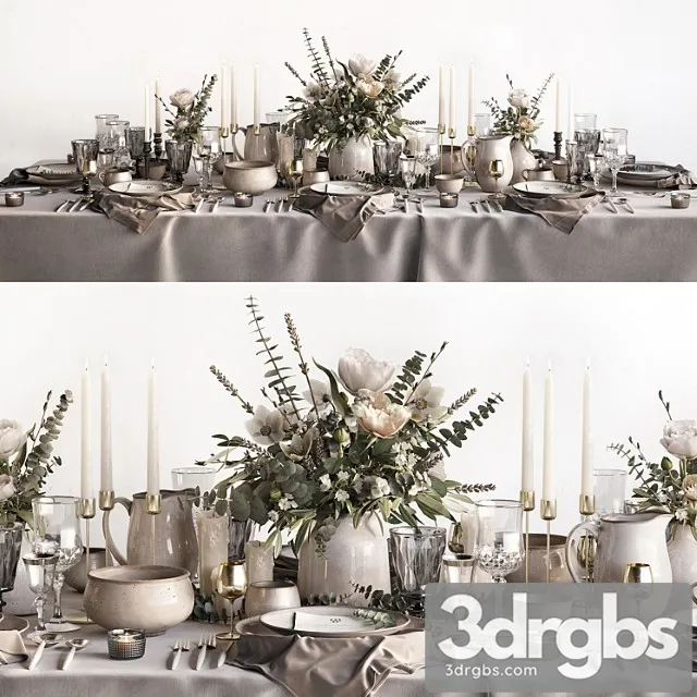 Tableware set 2 5 3D Model Download Tableware set 2 5 3D Model Download