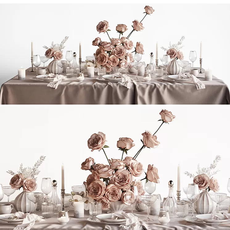 Tableware set 4 3D Model