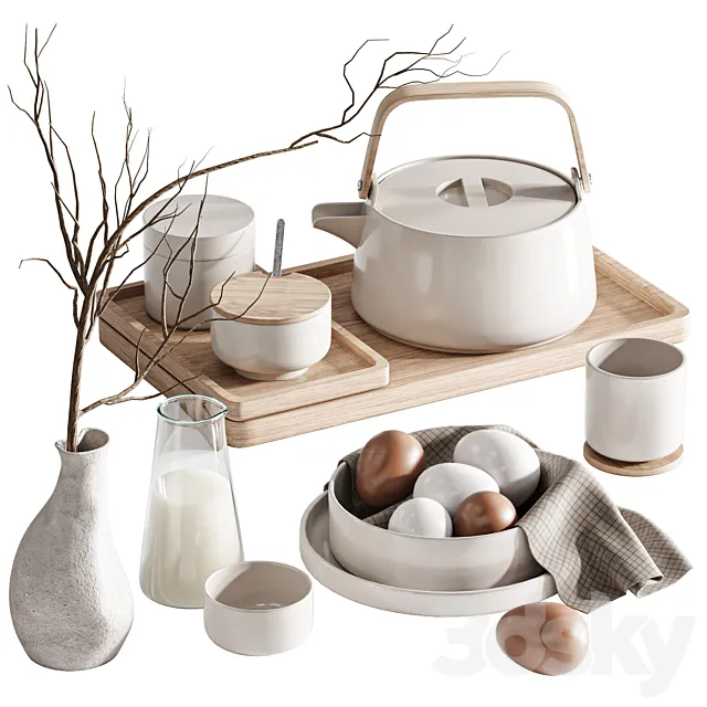 Tableware set01 3D Model