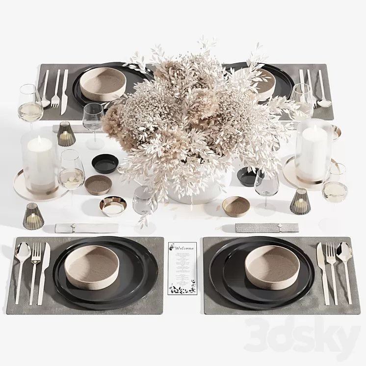 tableware set7 3D Model Free Download tableware set7 3D Model Free Download