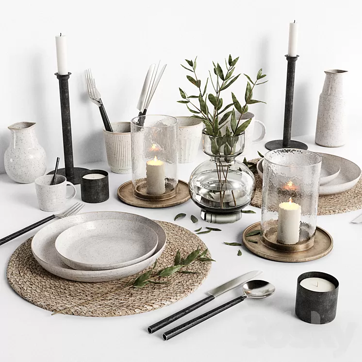 Tablewear 02 3D Model Free Download