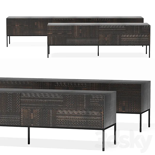 Tabwa TV sideboard by ETHNICRAFT 3D Model Tabwa TV sideboard by ETHNICRAFT 3D Model