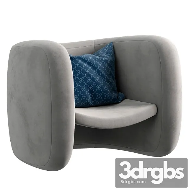 Tacchini Lagoa Armchair 2 3D Model Download Tacchini Lagoa Armchair 2 3D Model Download