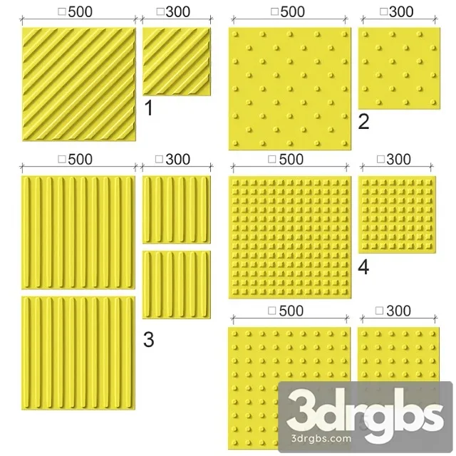 Tactile Tiles For Disabled 3D Model Download Tactile Tiles For Disabled 3D Model Download