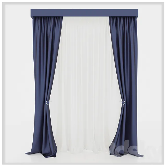 Taffeta Curtains 3D Model