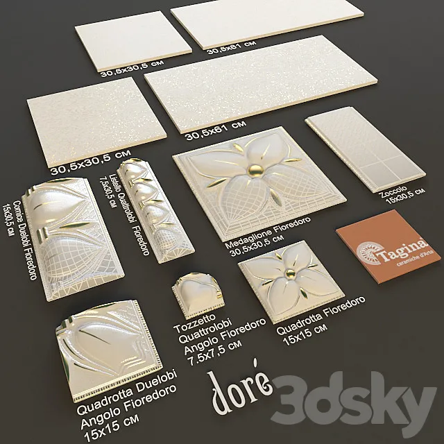 Tagina Dore (Italy) 3D Model Tagina Dore (Italy) 3D Model