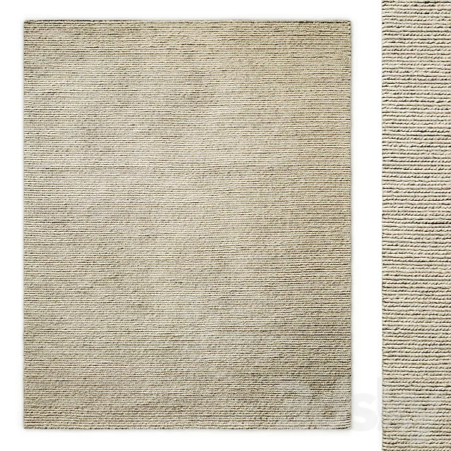 Tala Hand-Braided Wool Rug RH 3DModel