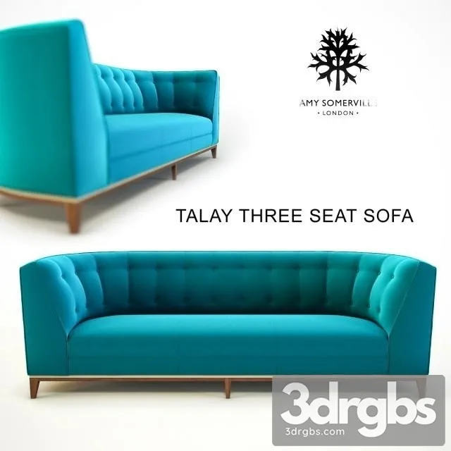 Talay Three Seat Sofa 3D Model Download Talay Three Seat Sofa 3D Model Download