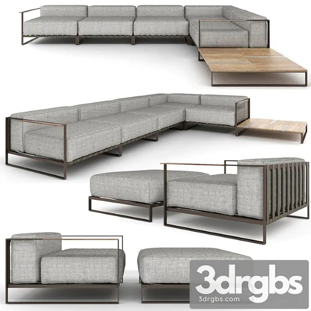 Talenti casilda sofa armchair and table 2 3D Model Download