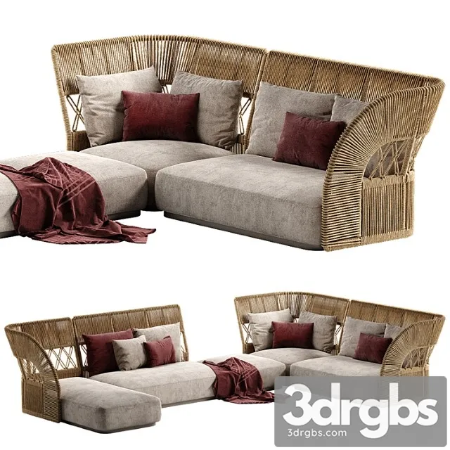 Talenti cliff deco sofa 2 2 3D Model Download