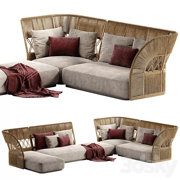 Talenti Cliff Deco sofa 2 3D Model Talenti Cliff Deco sofa 2 3D Model