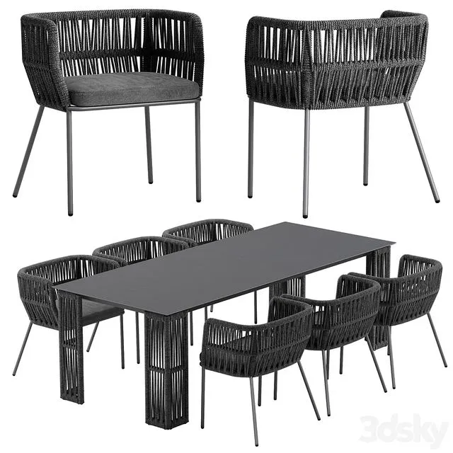 Talenti cliff dining set 3D Model