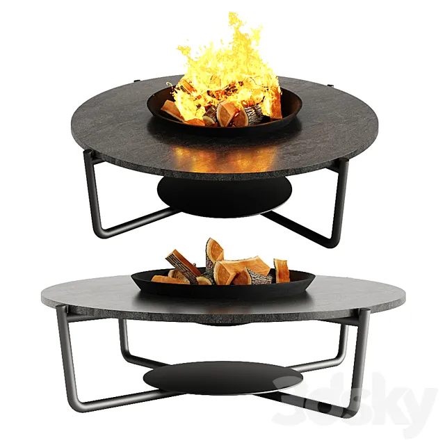 Talenti – Domino Round Coffee Table In 2 Colors 3D Model