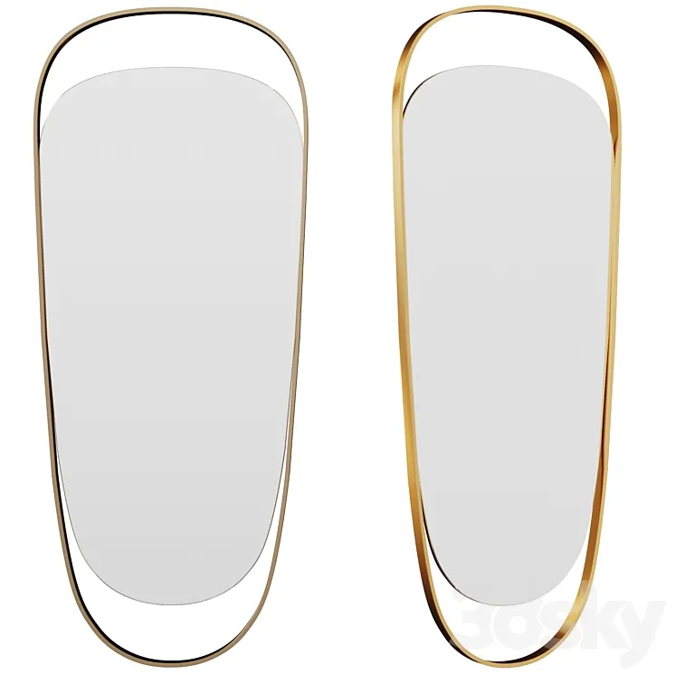 Tall Orbit Mirror by West Elm 3D Model Free Download