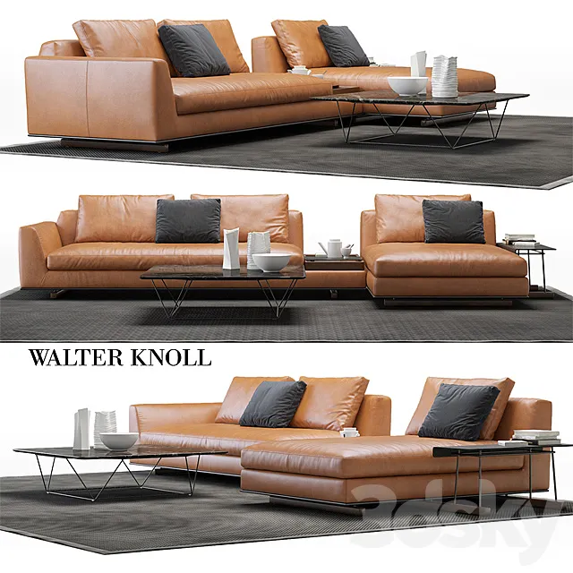 Tama Living sofa. Oki Table. 3D Model