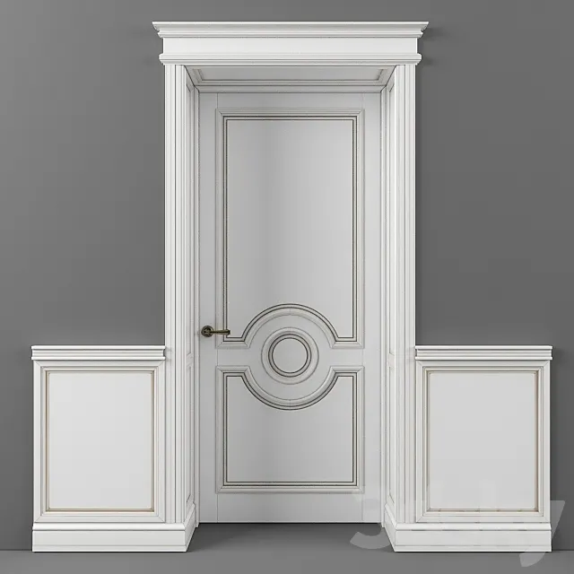 Tambour door and wall panels 3DModel