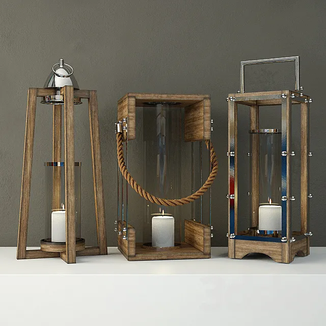 Tan Lanterns 3D Model Tan Lanterns 3D Model