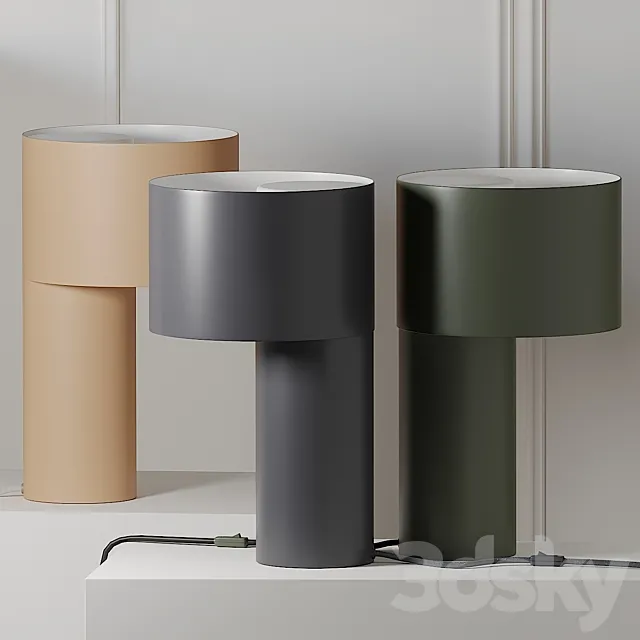 Tangent Table Lamp by WOUD 3 Colors 3DModel Tangent Table Lamp by WOUD 3 Colors 3DModel