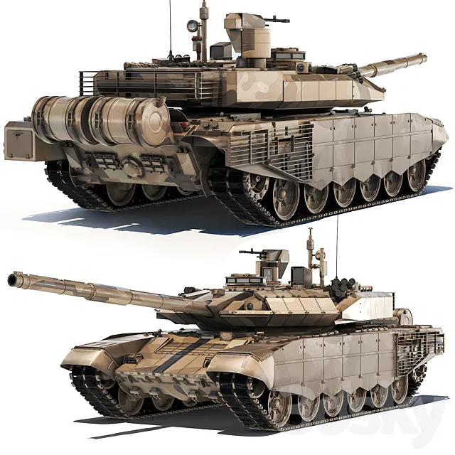 Tank T-90SM 2020 3D Model