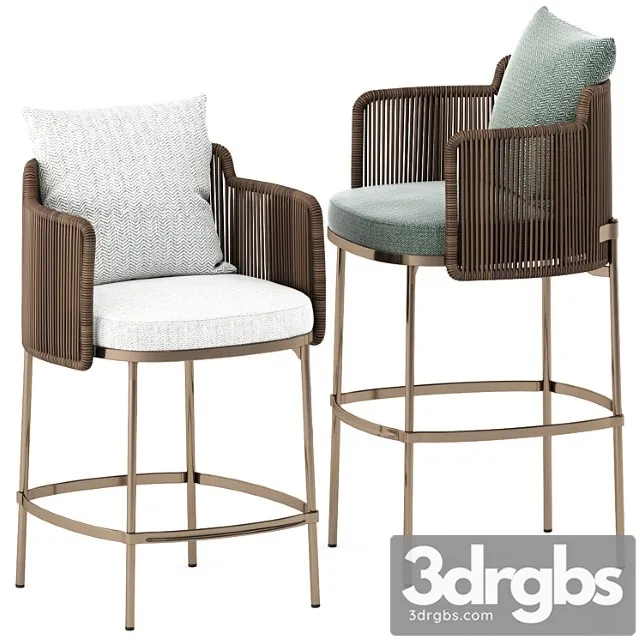 Tape cord outdoor bar chair by minotti Tape cord outdoor bar chair by minotti