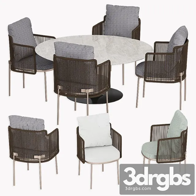 Tape Cord Outdoor Little Armchair Neto Table 3D Model Download