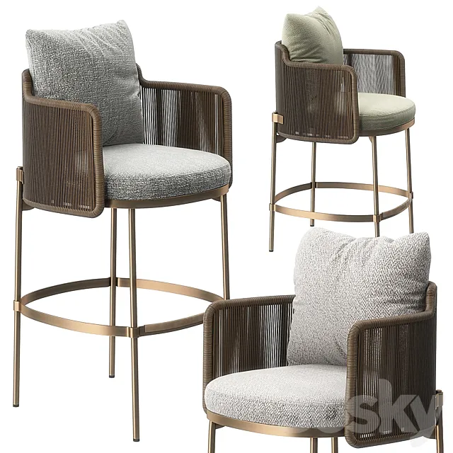 Tape “Cord” Outdoor Stool 3DModel