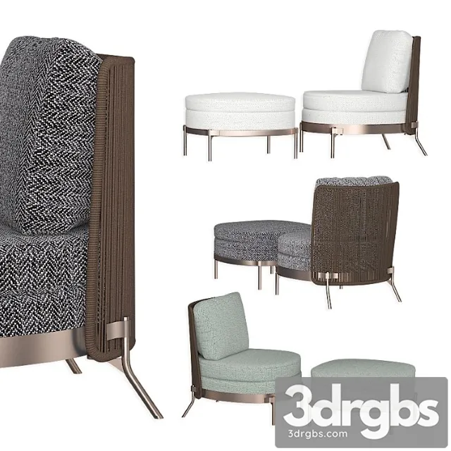 Tape cord outdoor without by minotti and ottoman 3D Model Download Tape cord outdoor without by minotti and ottoman 3D Model Download