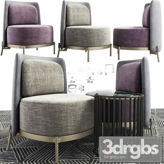 Tape Minotti Armchair 3D Model Download Tape Minotti Armchair 3D Model Download