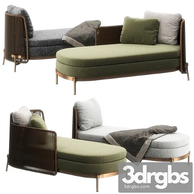 Tape outdoor daybed by minotti 2 3D Model Download