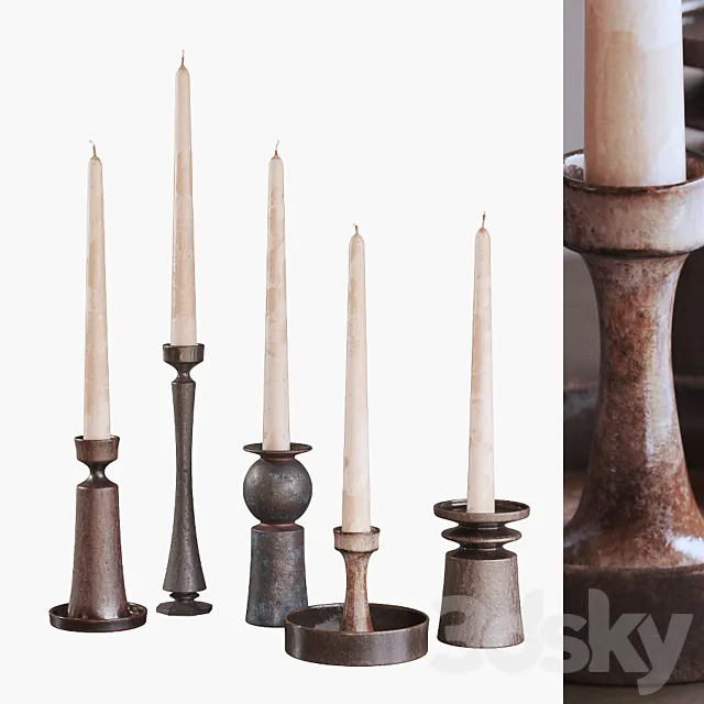 Taper candle holder 3D Model