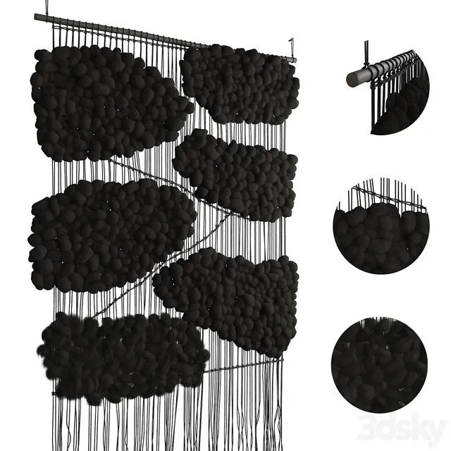 Tapestry Cloud Black by Helen Loom 3D Model Tapestry Cloud Black by Helen Loom 3D Model