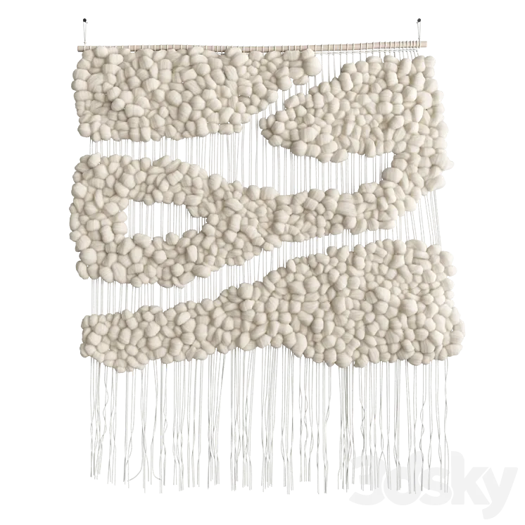 Tapestry white by Helen Loom 3D Model Free Download