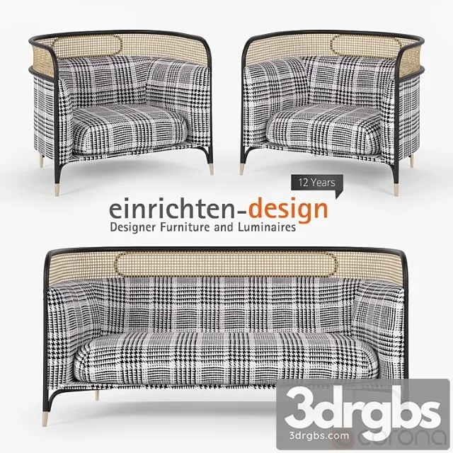 Targa lounge armchair and sofa_1 2 3D Model Download