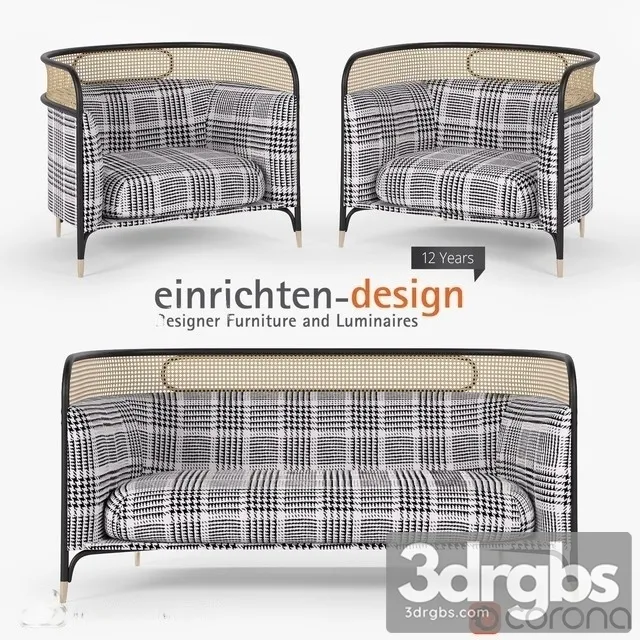 Targa Lounge Armchair Sofa 3D Model Download