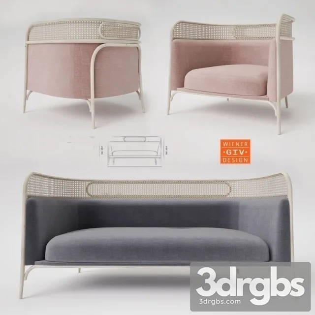 Targa Lounge Sofa 3D Model Download