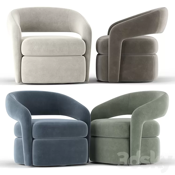 Targa Swivel Chair 3D Model Targa Swivel Chair 3D Model