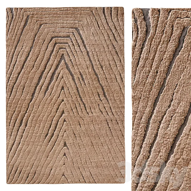 TARIFA WOOL RUG Burnt Caramel 3D Model